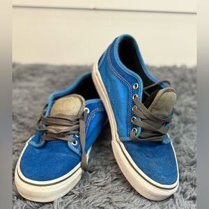 Vans Classic Low-Top Skate Shoes Mens 6.5 Blue Gray Lace-Up Casual Sneakers